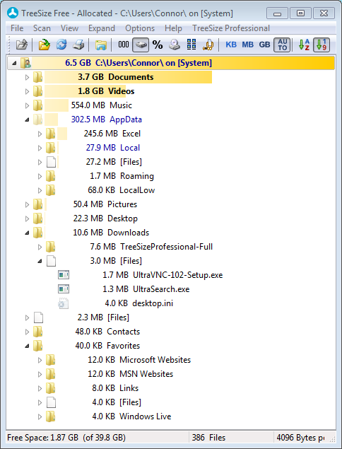 TreeSize Free Screenshot
